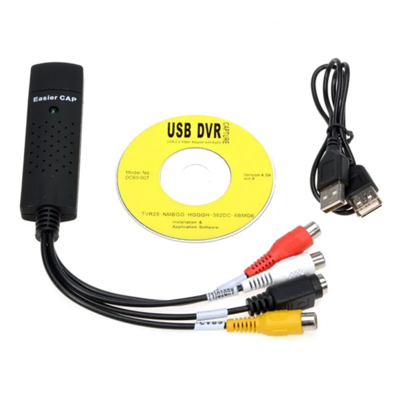 USB 2 0 Easycap Аудио Новый видео DVD VHS Запись карты конвертер ПК адаптер | Электроника