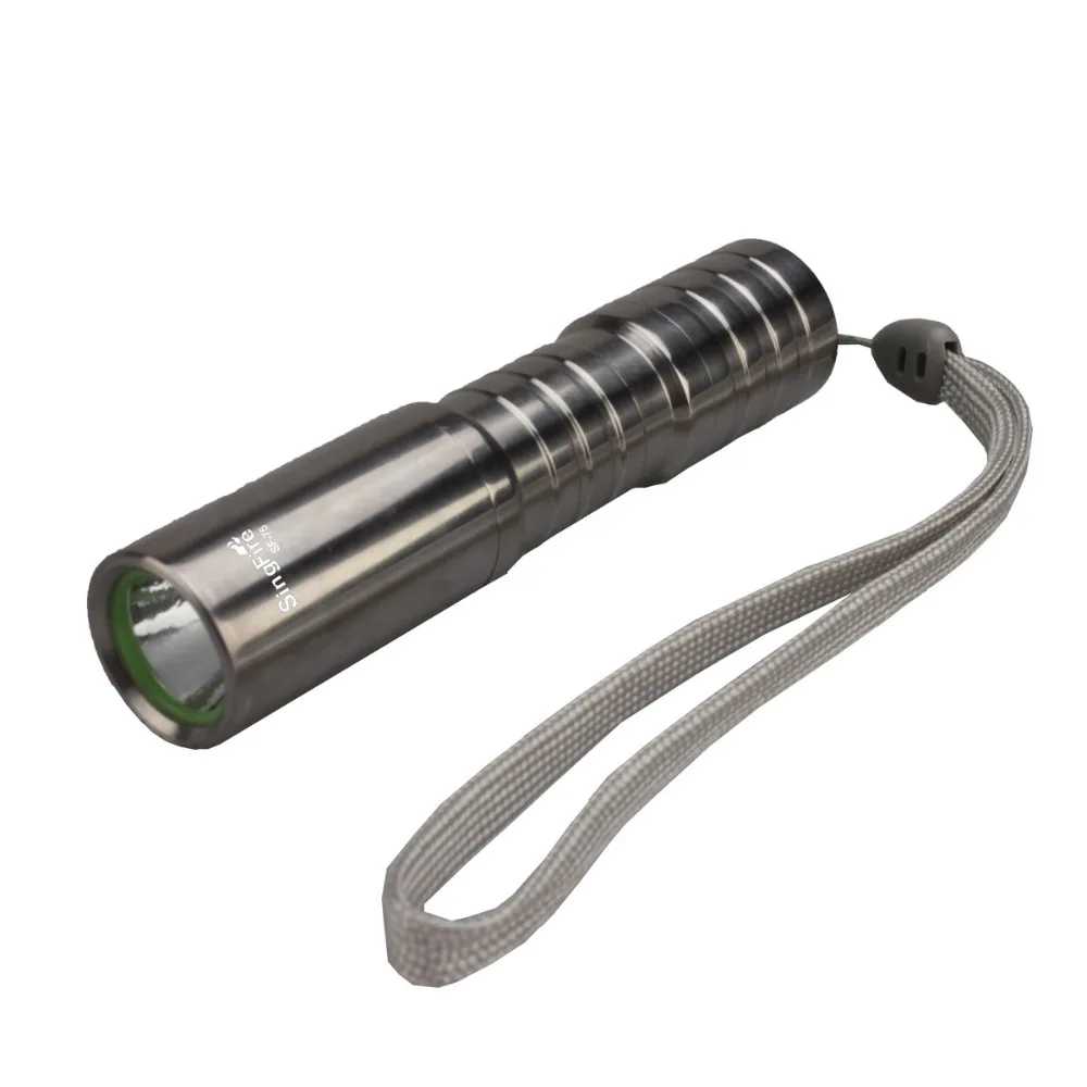 

SingFire SF-75 XR-E Q5 200lm 3-Mode Mini LED Warm white light Flashlight - Silver (1 x AA/14500)