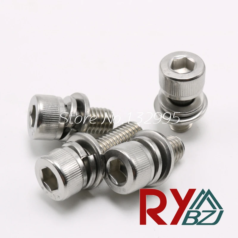 50pcs/lot M3 M4 M5 M6 M8*L Stainless steel A2 Hex Socket Head Cap Screw three combination screw
50pcs/lot M3 M4 M5 M6 M8*L Stainless steel A2 Hex Socket Head Cap Screw three combination screw