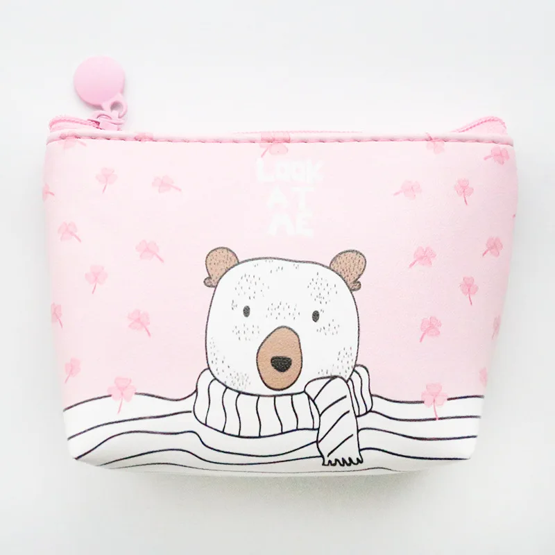 Ladies PU Leather Wallet Female Zipper Children's Coin Purses Clutch Bag Women Animal Cute Cat Small Purse Wallets Storage Bags | Багаж и