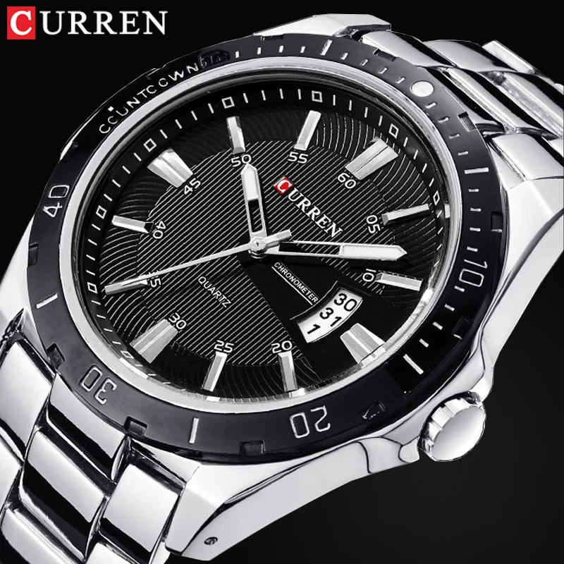Top Luxury Brand CURREN Men Fashion Casual Business Watches Men's Quartz Clock Male stainless steel Strap Wrist Watch Relogio
Top Luxury Brand CURREN Men Fashion Casual Business Watches Men's Quartz Clock Male stainless steel Strap Wrist Watch Relogio