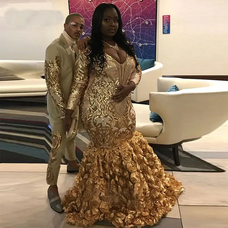 New arrival Formal vestido noiva sereia prom party robe de soiree gold sequins long sleeves plus size pattern
New arrival Formal vestido noiva sereia prom party robe de soiree gold sequins long sleeves plus size pattern