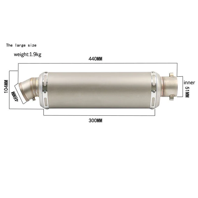 Universal Motorcycle Exhaust For suzuki honda Muffler Titanium Color Scooter Motorbike ATV Pit Bike Escape cafe racer tmax | Автомобили и