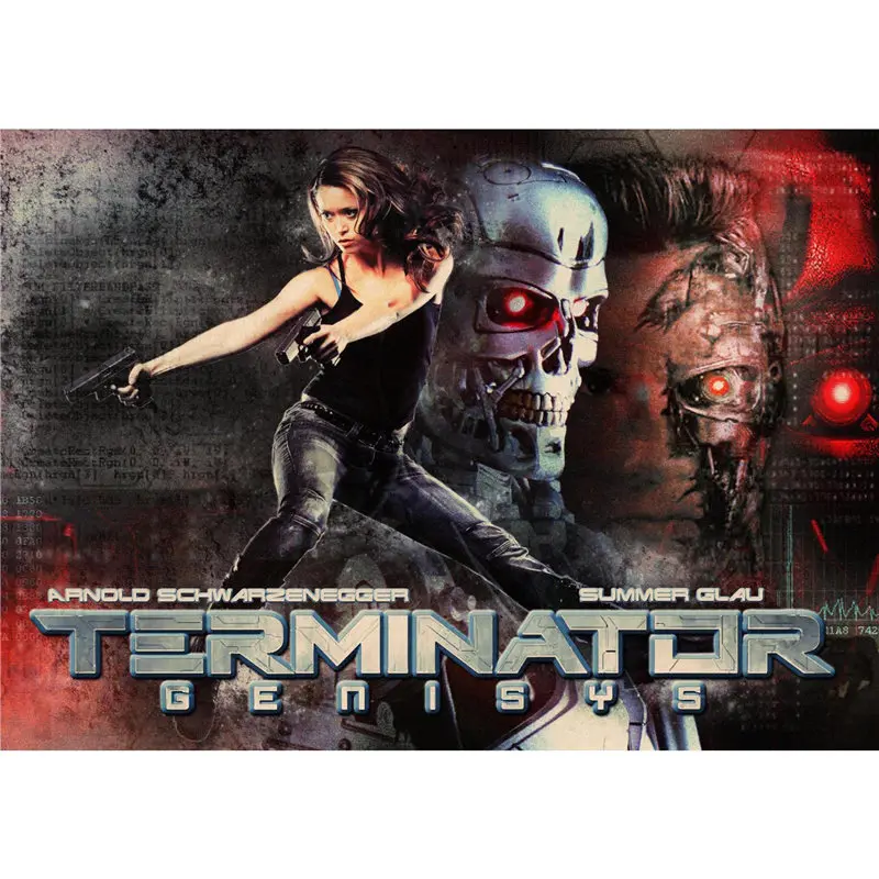 Декор для дома Terminator Genisys Постер из крафт фильма наклейки на стену|wall sticker|home