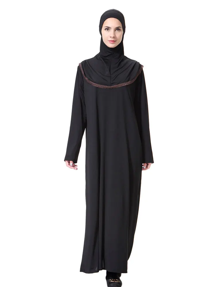 Arab women in the Middle East long sleeves popular fashion lengthen Muslim one-piece robe abaya muslim clothes
Arab women in the Middle East long sleeves popular fashion lengthen Muslim one-piece robe abaya muslim clothes