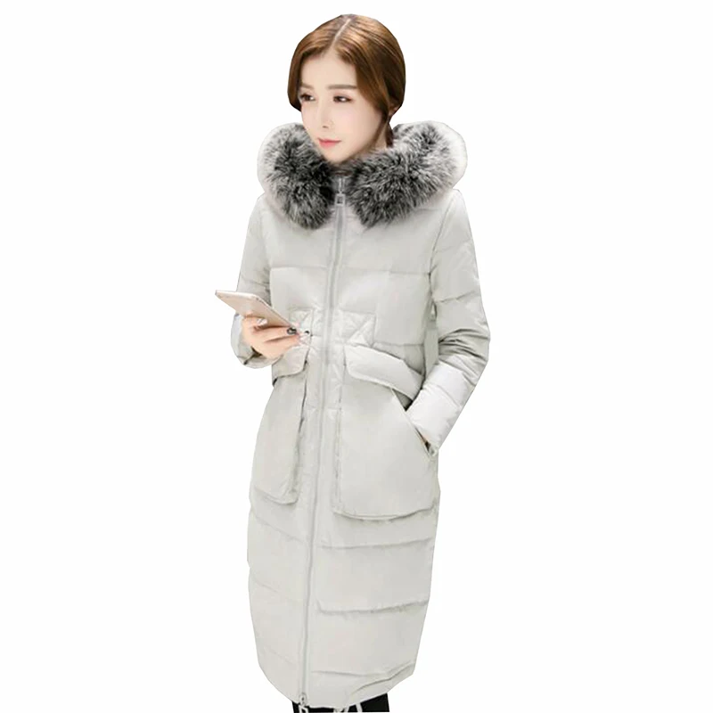 2018 Winter Women Down Jacket Big Fur Collar Thicken Duck down Long Coat Female Outerwear Warm Hooded Slim Coat Parka
2018 Winter Women Down Jacket Big Fur Collar Thicken Duck down Long Coat Female Outerwear Warm Hooded Slim Coat Parka