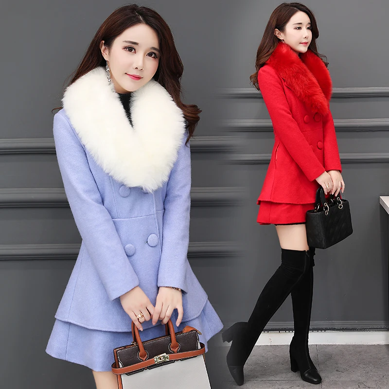 b 2022 Autumn Winter Long Wool Coat Women Ruffles Wool Blend Coat and Jacket Removable Fur Collar Wool Women Coat Outwear
b 2022 Autumn Winter Long Wool Coat Women Ruffles Wool Blend Coat and Jacket Removable Fur Collar Wool Women Coat Outwear