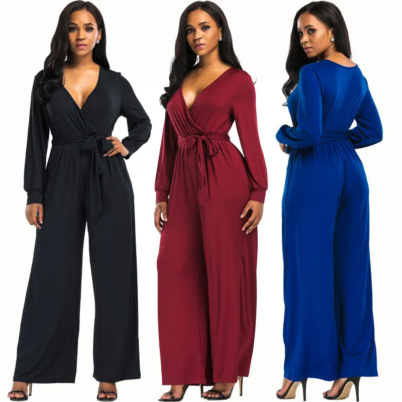 Plu Size Jumpsuits for Women Spring 2019 Casual Rompers Womens Sexy Fashion Korean Long Jumpsuits
Plu Size Jumpsuits for Women Spring 2019 Casual Rompers Womens Sexy Fashion Korean Long Jumpsuits