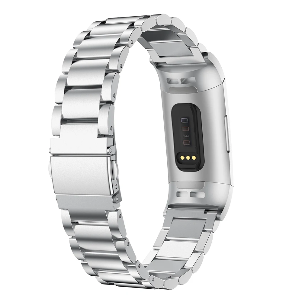 The New Stainless Steel Watch band Strap For Fitbit Charge 3 link bracelet Replacement Watchband Charge3 Luxury Band | Наручные часы