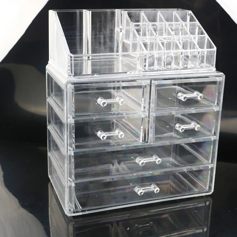 Clear Plastic 6 Large Drawers Makeup Organizer Large Cosmetic Storage Box Case Desk Storage Box Lipstick holder Jewelry Storage
Clear Plastic 6 Large Drawers Makeup Organizer Large Cosmetic Storage Box Case Desk Storage Box Lipstick holder Jewelry Storage