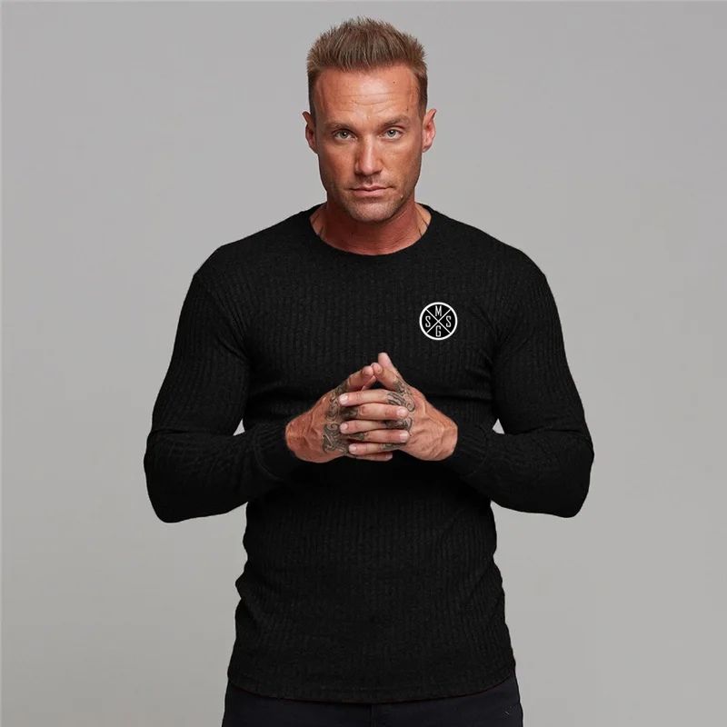 Muscleguys Brand Solid Color Long Sleeve T-shirt Men Slim Fit Sweater Tracksuit Pullovers Casual Fitness Men Sportswear Big Size
Muscleguys Brand Solid Color Long Sleeve T-shirt Men Slim Fit Sweater Tracksuit Pullovers Casual Fitness Men Sportswear Big Size