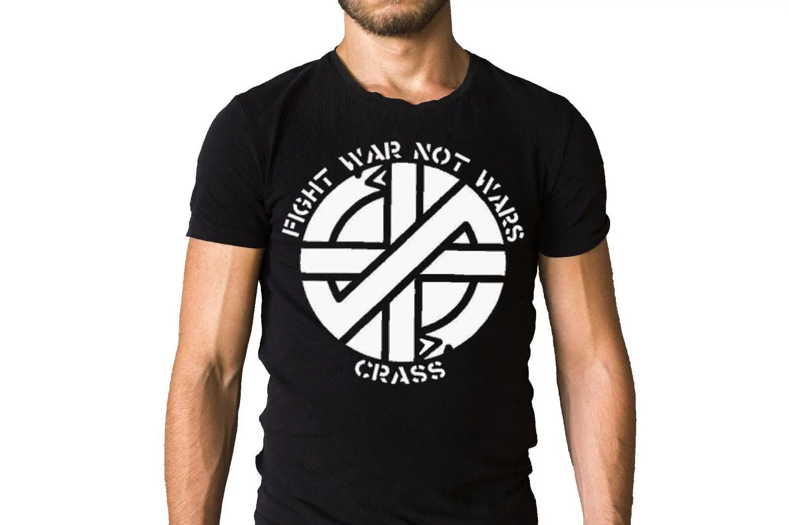 Crass - Fight war Not wars T-Shirt - Anarcho Men Casual Short Sleeve T Shirt Cotton Low Price Top Tee For Teen Boys
Crass - Fight war Not wars T-Shirt - Anarcho Men Casual Short Sleeve T Shirt Cotton Low Price Top Tee For Teen Boys