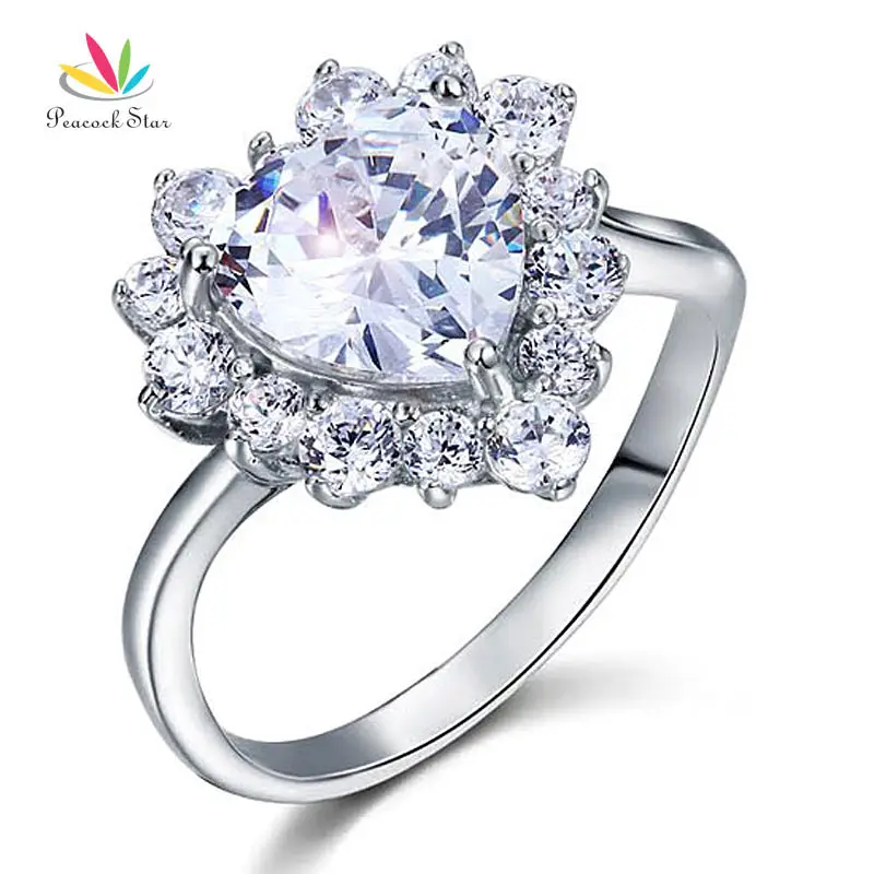 Peacock Star 2.5 Carat Heart Cut 925 Sterling Silver Wedding Promise Engagement Ring CFR8106
Peacock Star 2.5 Carat Heart Cut 925 Sterling Silver Wedding Promise Engagement Ring CFR8106