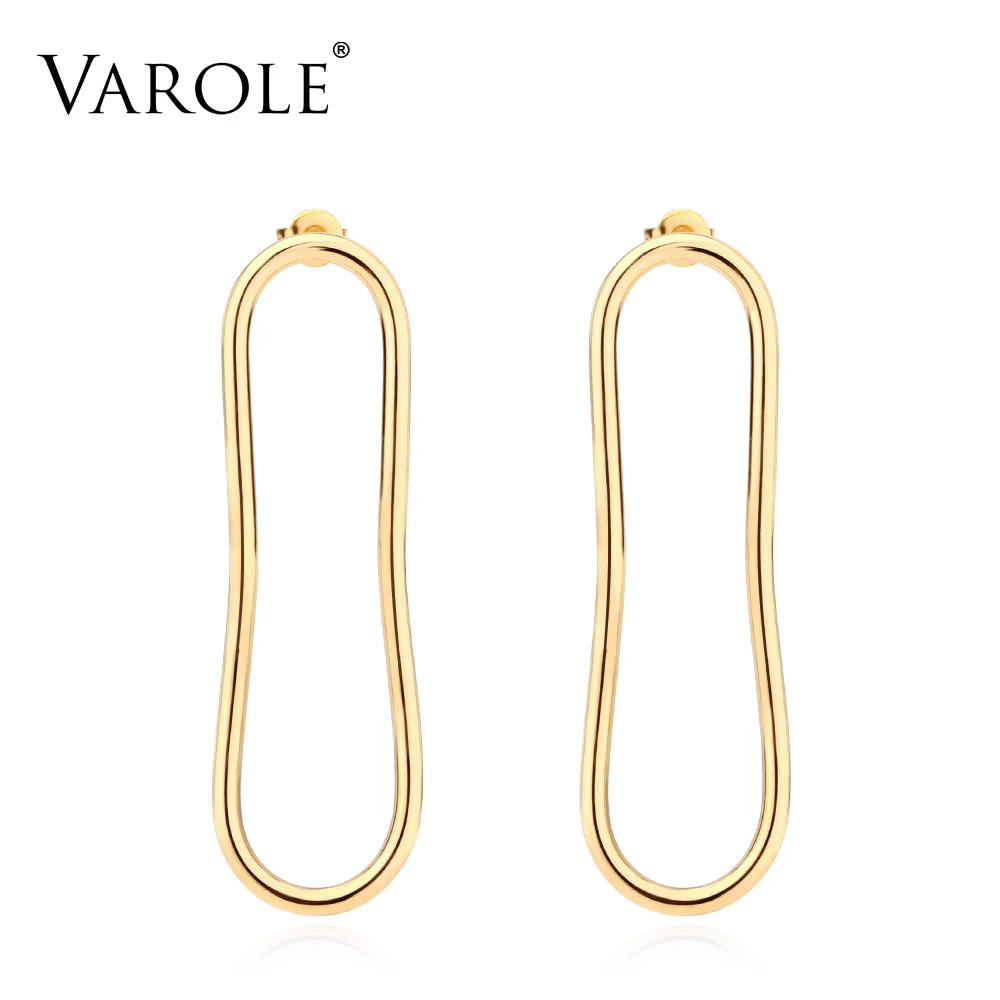 VAROLE Simple Style Smooth Lines Drop Long Round Earrings for Women 100% Copper High Quality Gold Plated Earring Wholesale Gift
VAROLE Simple Style Smooth Lines Drop Long Round Earrings for Women 100% Copper High Quality Gold Plated Earring Wholesale Gift
