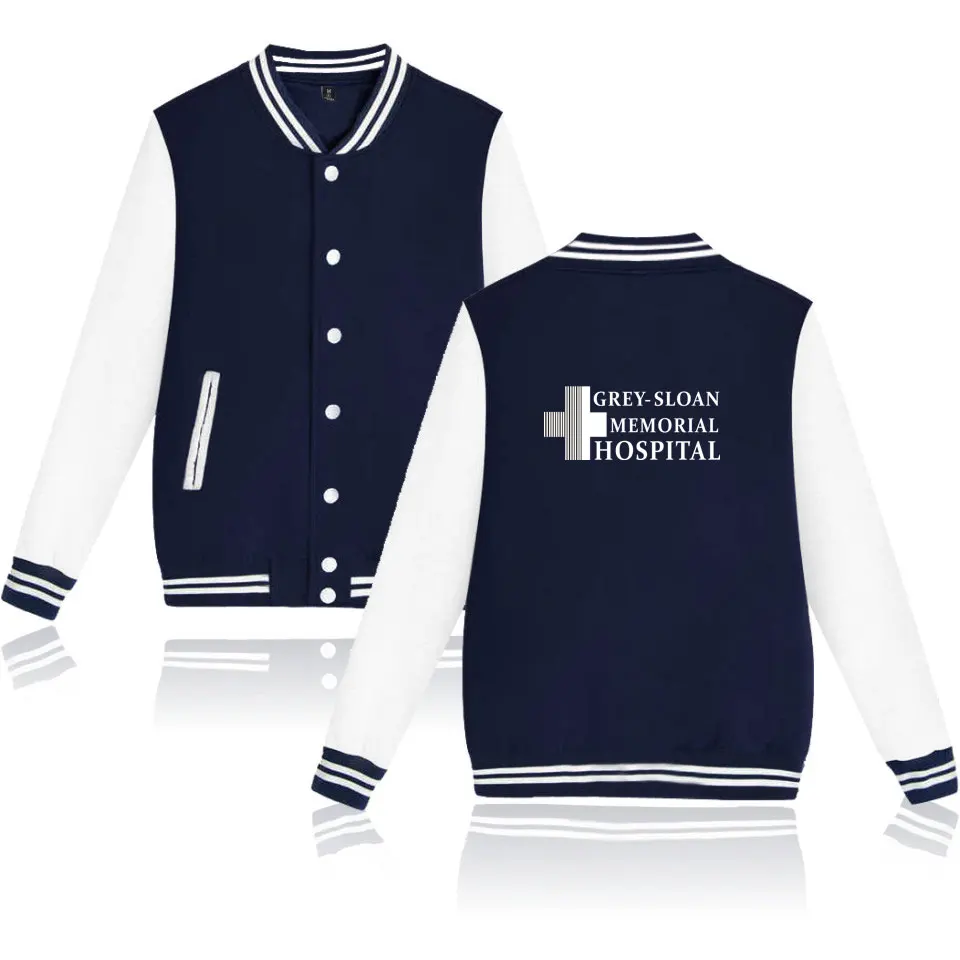Grey's Anatomy hospital fashion men women Baseball Jacket Pocket Button Long Sleeve casual Hoodies Jackets Sweatshirts Coat tops
Grey's Anatomy hospital fashion men women Baseball Jacket Pocket Button Long Sleeve casual Hoodies Jackets Sweatshirts Coat tops