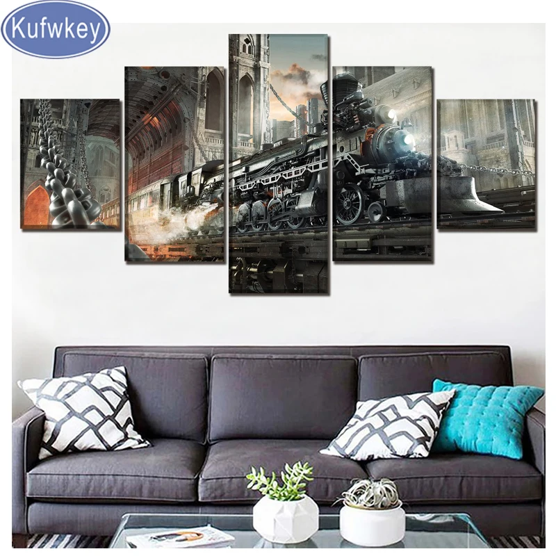 5 pcs diy diamond embroidery sale "Steampunk Retro Train" 5d large diamond painting full square/round drill mosaic Artwork decor 
5 pcs diy diamond embroidery sale "Steampunk Retro Train" 5d large diamond painting full square/round drill mosaic Artwork decor