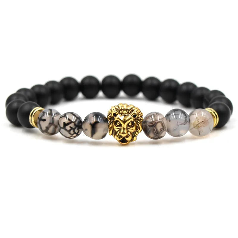High Quality Natural Stone Lion Head Charm Bracelet Fashion Jewelry Female Round Beads Elasticity Rope Bracelets Men For Women
High Quality Natural Stone Lion Head Charm Bracelet Fashion Jewelry Female Round Beads Elasticity Rope Bracelets Men For Women