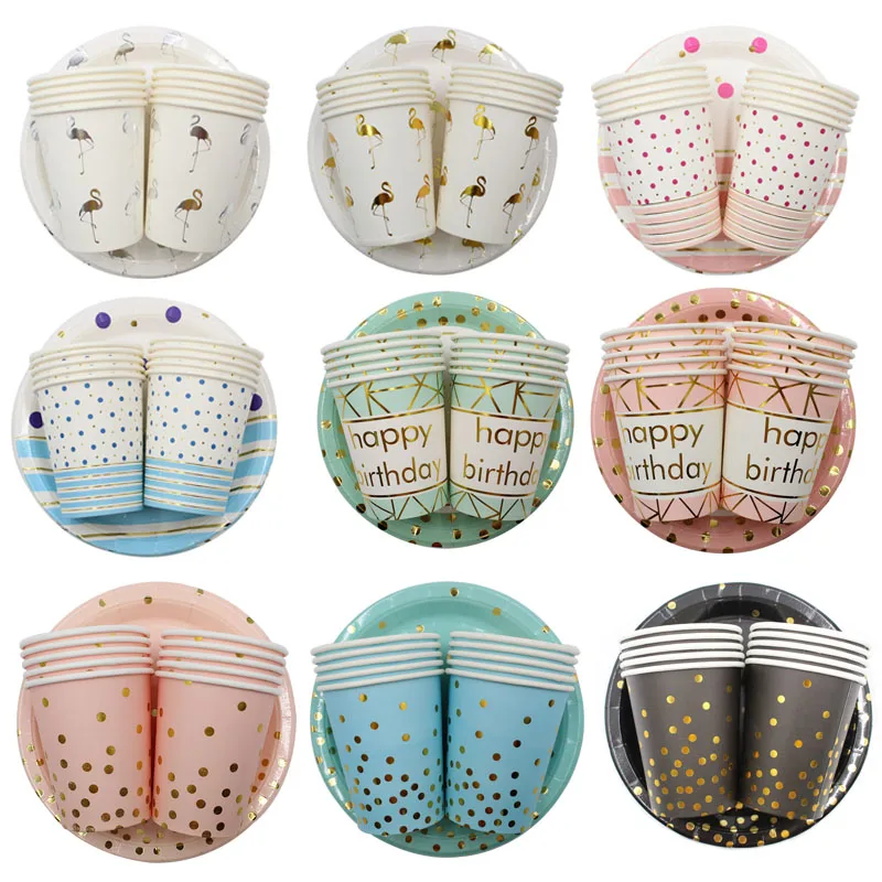 20pcs/lot Colorful Gold disposable tableware set paper plate Cup for baby birthday party Wedding Halloween Christmas decoration
20pcs/lot Colorful Gold disposable tableware set paper plate Cup for baby birthday party Wedding Halloween Christmas decoration