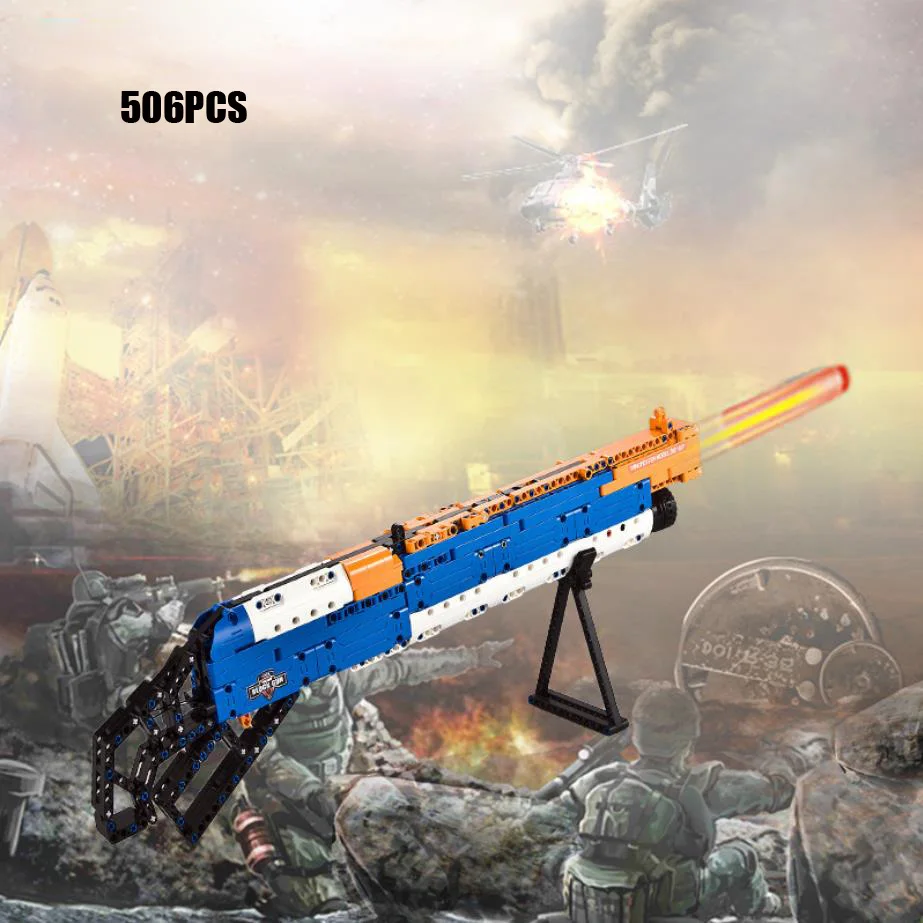 Simulation Educational Building Blocks military Bricks Gun Winchester Model M1887 Boy Toys with soft bullets for Gift collection
Simulation Educational Building Blocks military Bricks Gun Winchester Model M1887 Boy Toys with soft bullets for Gift collection