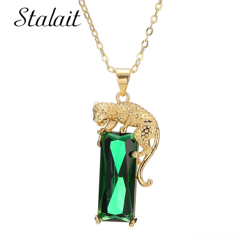 Drop Shipping Metal Copper Gold Color Animal Leopard Green Square Crystal Pendant Necklace For Women Fashion Necklace Jewelry
Drop Shipping Metal Copper Gold Color Animal Leopard Green Square Crystal Pendant Necklace For Women Fashion Necklace Jewelry