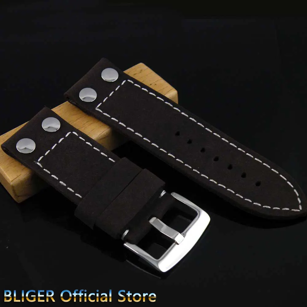 28MM 1PCS BLIGER Black Cow Genuine Leather Strap Stainless Steel Buckle Pin Clasp Leather Watch Band Fit For Men's Watches ST5
28MM 1PCS BLIGER Black Cow Genuine Leather Strap Stainless Steel Buckle Pin Clasp Leather Watch Band Fit For Men's Watches ST5