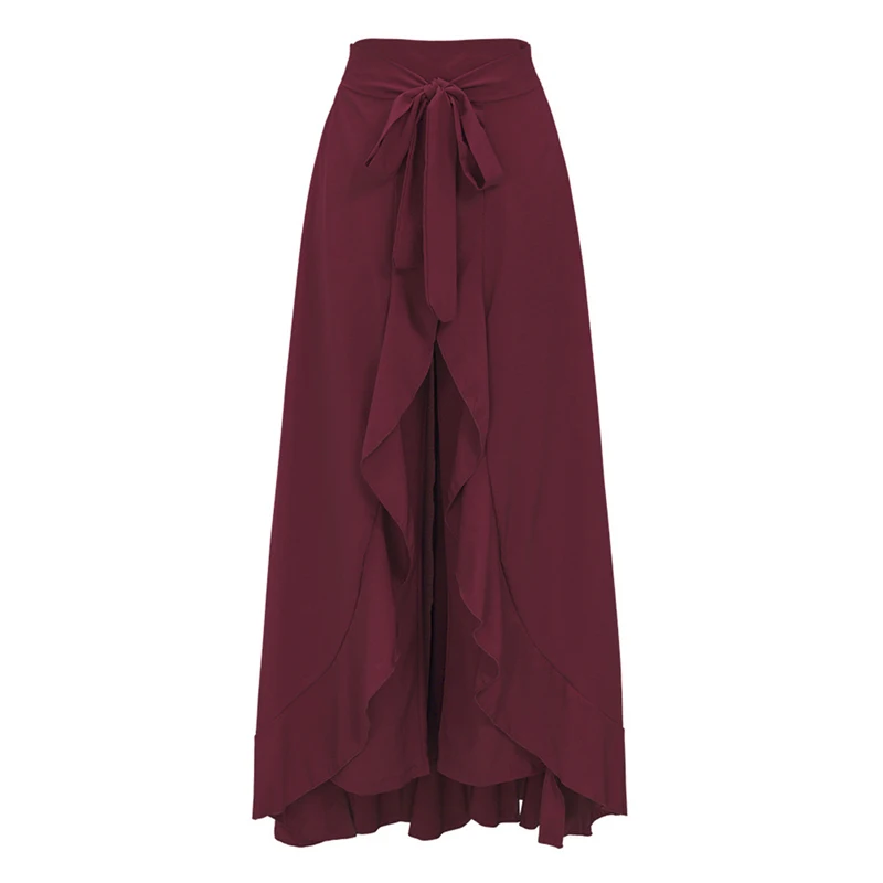 New Women Wide Leg Pants Chiffon Tie-Waist Ruffle Pants Solid Color Long Chiffon Trousers Ruffled Hem Pants for Ladies
New Women Wide Leg Pants Chiffon Tie-Waist Ruffle Pants Solid Color Long Chiffon Trousers Ruffled Hem Pants for Ladies