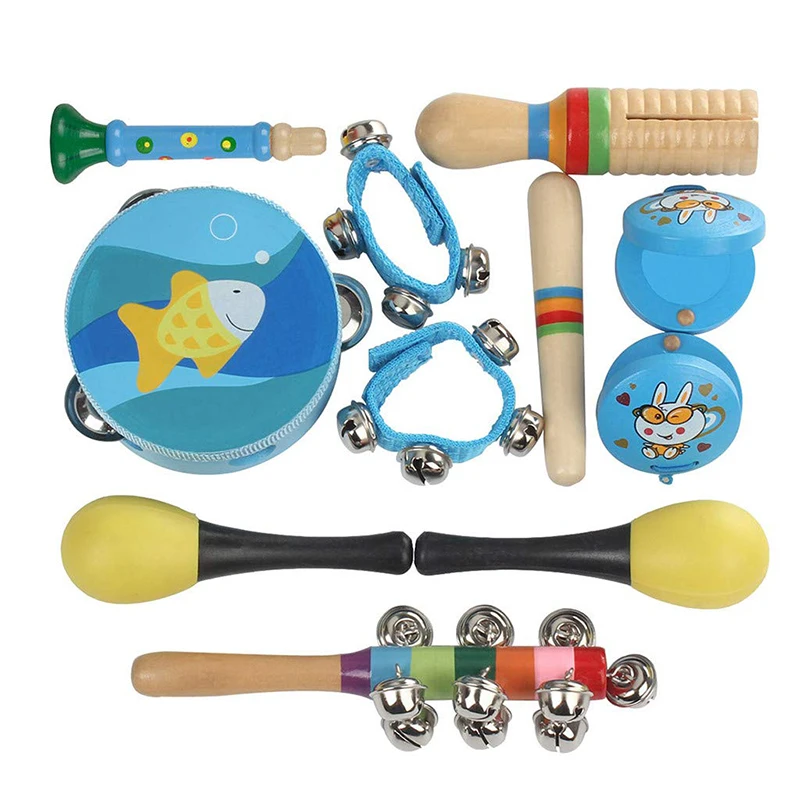10Pcs/Pack Orff Musical Instruments Set Infant Toddler Children Early Childhood Educational Music Percussion Toy Combination Kit
10Pcs/Pack Orff Musical Instruments Set Infant Toddler Children Early Childhood Educational Music Percussion Toy Combination Kit