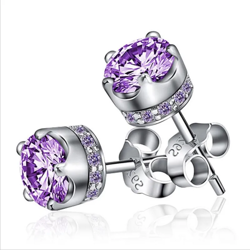 Trendy Women Stud Earrings Accessories Fashion Girl Purple Crystal Silver Plated Earrings Jewelry Female Christmas Gift
Trendy Women Stud Earrings Accessories Fashion Girl Purple Crystal Silver Plated Earrings Jewelry Female Christmas Gift