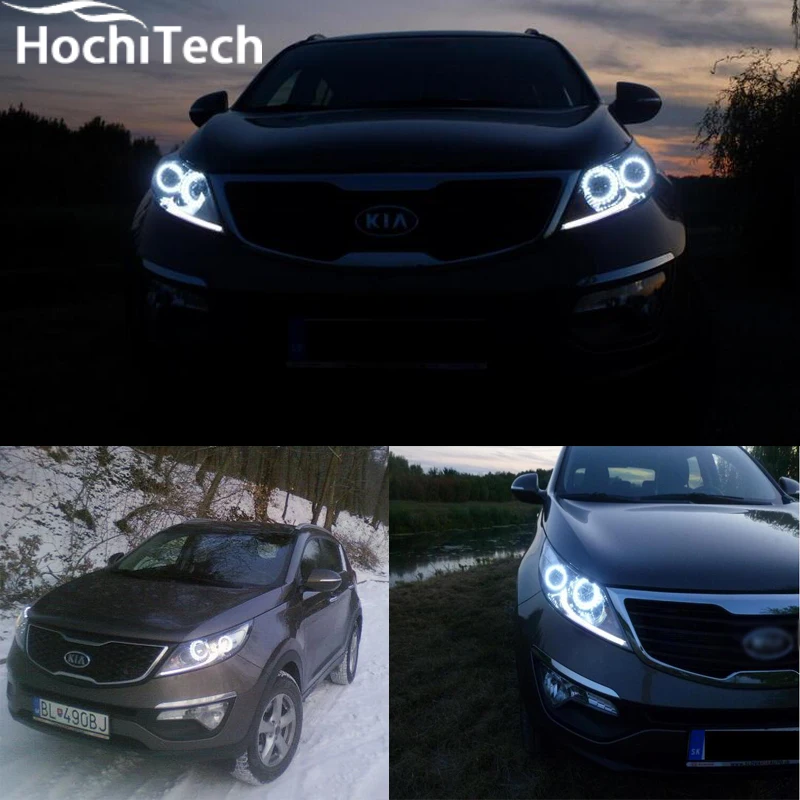 Для kia Sportage 2011 2012 2013 2014 светодиодный периметр фар колец halo многоцветный RGB ангел