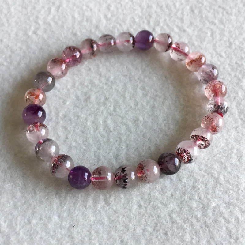 Natural Genuine Purple Hair Crystal Multi Colors Mix Super 7 Seven Bracelet Round Melody Stone 7mm
Natural Genuine Purple Hair Crystal Multi Colors Mix Super 7 Seven Bracelet Round Melody Stone 7mm