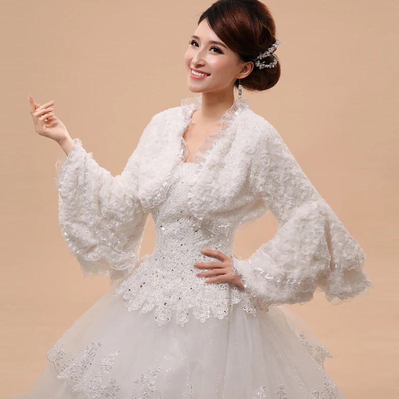 In Stock Lace Edge Bridal Boleros Thick Long Sleeves Women Ladies Wedding Jackets Plus Size Wraps For Wedding Accessories
In Stock Lace Edge Bridal Boleros Thick Long Sleeves Women Ladies Wedding Jackets Plus Size Wraps For Wedding Accessories