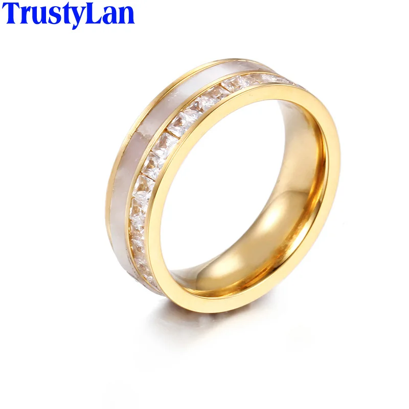 TrustyLan новые модные ювелирные изделия золотого цвета из нержавеющей стали женские