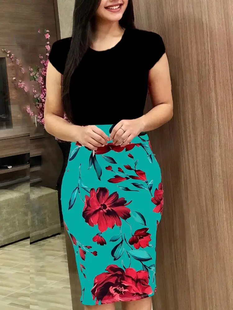 Fashion Casual O-Neck Empire Short Sheath Prairie Chic Floral Knee-Length Europe new American Style Bodycon Dress
Fashion Casual O-Neck Empire Short Sheath Prairie Chic Floral Knee-Length Europe new American Style Bodycon Dress