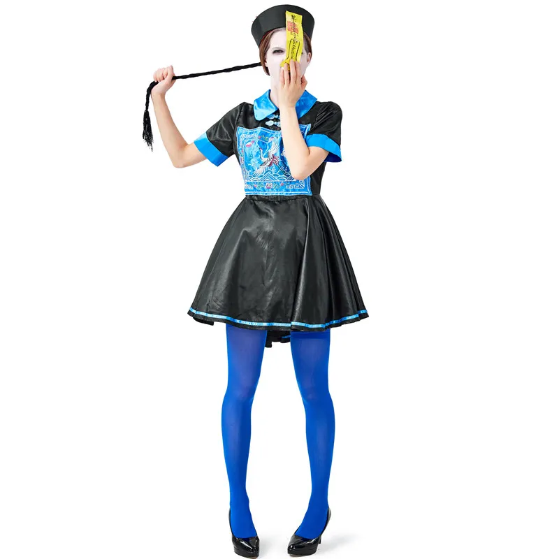 Female Halloween Walking Dead Costumes Woman Chinese Zombie Cosplay Carnival Purim Parade Nightclub Bar Role Play Party Dress
Female Halloween Walking Dead Costumes Woman Chinese Zombie Cosplay Carnival Purim Parade Nightclub Bar Role Play Party Dress