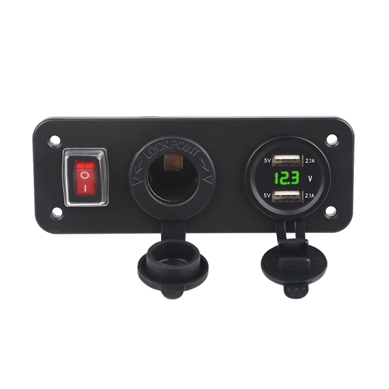 12v Car Cigarette Lighter Socket Splitter 12v USB 4.2A Power Adapter Charger Digital Voltmeter for Car Boat Marine with Switch
12v Car Cigarette Lighter Socket Splitter 12v USB 4.2A Power Adapter Charger Digital Voltmeter for Car Boat Marine with Switch