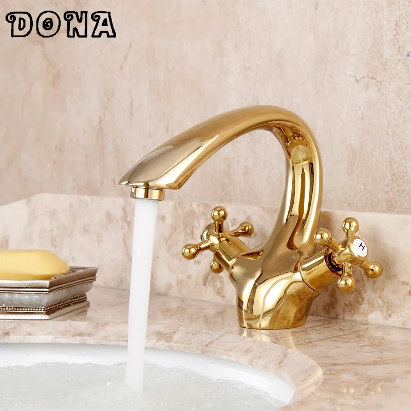 Hot sale Double handle Gold bathroom basin tap sink faucet water faucet Antique gold washbasin faucet DONA4005
Hot sale Double handle Gold bathroom basin tap sink faucet water faucet Antique gold washbasin faucet DONA4005