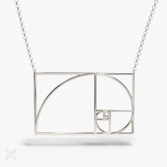 Wholesale science jewelry: Fibonacci necklace - silver golden ratio pendant - wearable mathematics - Phi - irrational jewelry
Wholesale science jewelry: Fibonacci necklace - silver golden ratio pendant - wearable mathematics - Phi - irrational jewelry