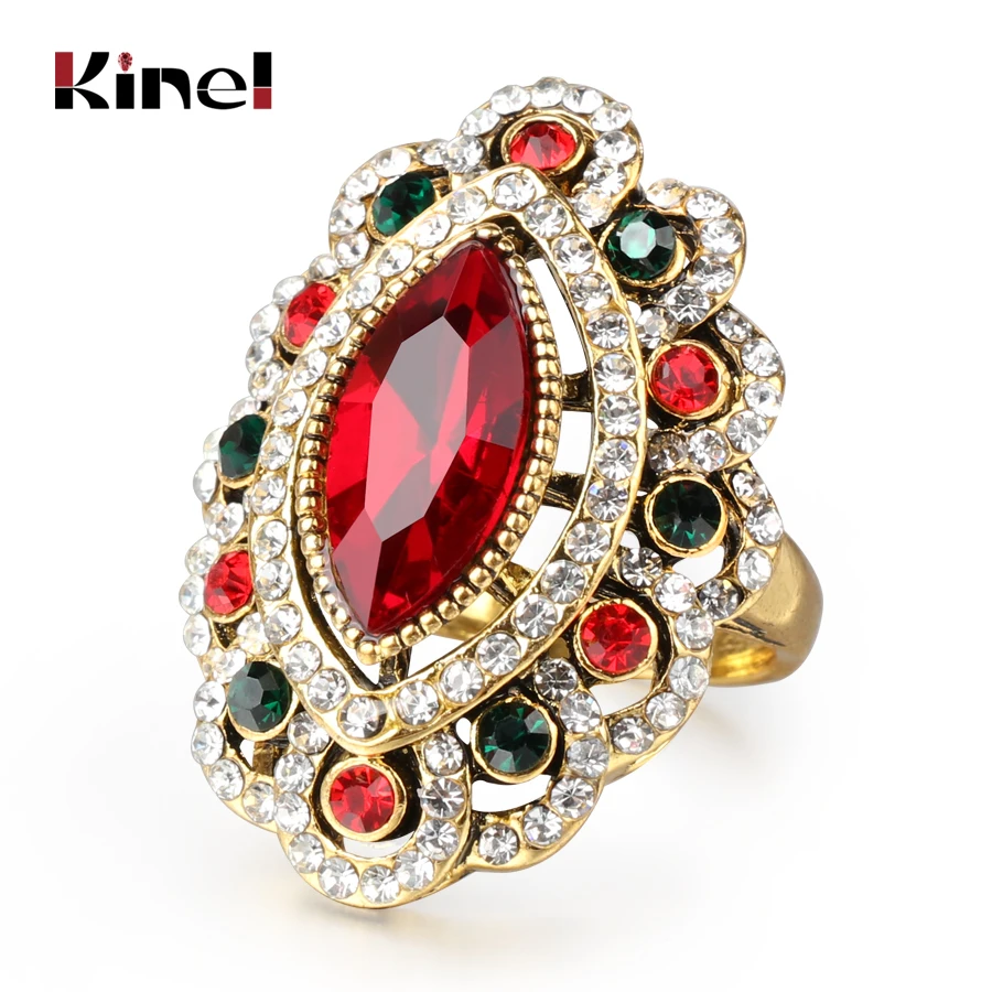 Luxury Vintage Jewelry Red Glass Rings For Women Antique Gold Color Tibet Alloy India Eye Ring Crystal Gifts
Luxury Vintage Jewelry Red Glass Rings For Women Antique Gold Color Tibet Alloy India Eye Ring Crystal Gifts