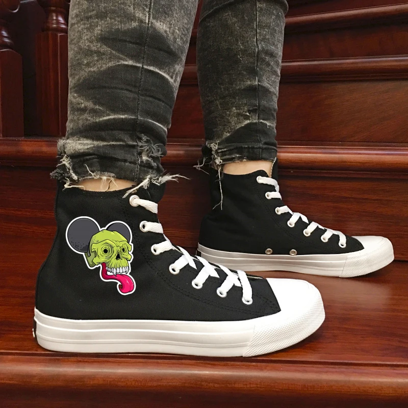Wen Design Canvas Original Shoes Skull Head Big Ears Long Tongue High Top Black White Women Men's Sneakers Skateboard Shoes
Wen Design Canvas Original Shoes Skull Head Big Ears Long Tongue High Top Black White Women Men's Sneakers Skateboard Shoes