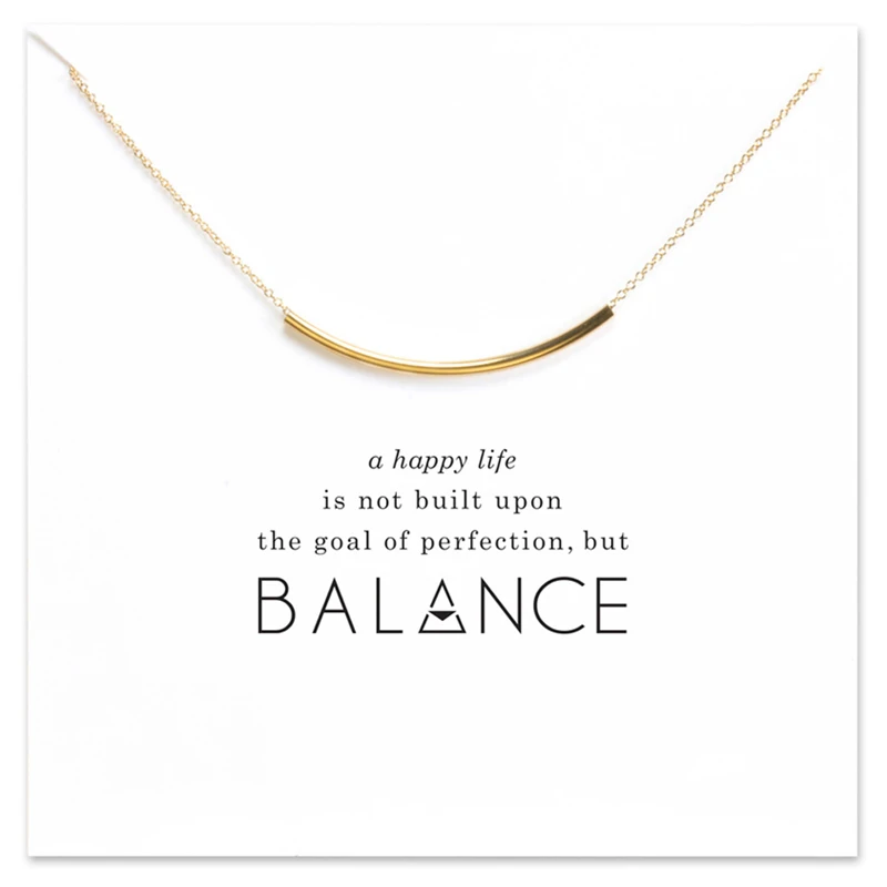 Fashion Curved Tube Pendant Necklace Women Minimalist Clavicle Chain Statement Choker Necklaces Valentine's Day Gift Card
Fashion Curved Tube Pendant Necklace Women Minimalist Clavicle Chain Statement Choker Necklaces Valentine's Day Gift Card
