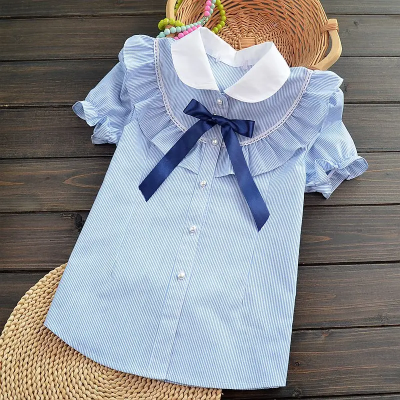Stripe Girls Blouses for Baby Kids Preppy Style Casual Cotton Tops Children Clothes School Uniform 6 8 10 12 Years Vestidos
Stripe Girls Blouses for Baby Kids Preppy Style Casual Cotton Tops Children Clothes School Uniform 6 8 10 12 Years Vestidos