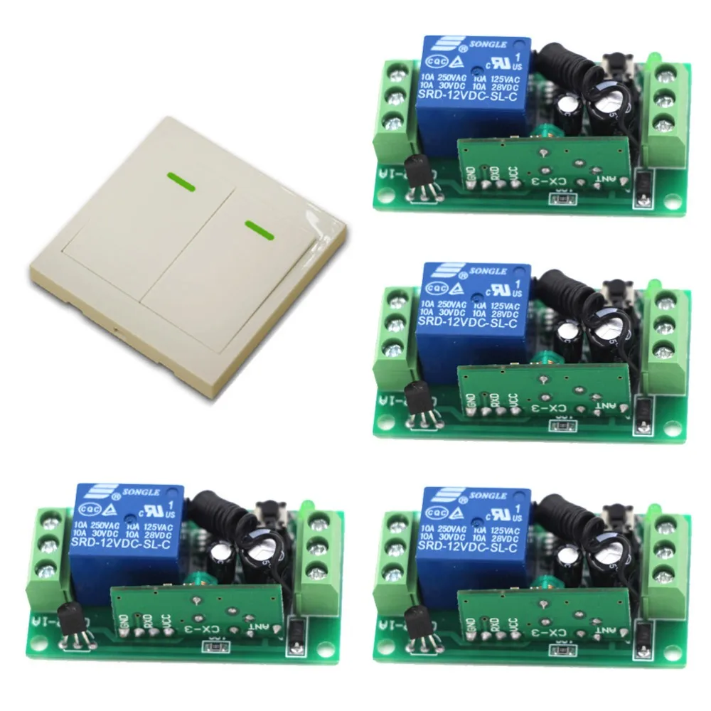 DC24V 12V 9V Ceiling Lamp Light LED Remote Control Switch Wireless Wall Pannel Transmitter Input Output RF 4Receiver Smart Home
DC24V 12V 9V Ceiling Lamp Light LED Remote Control Switch Wireless Wall Pannel Transmitter Input Output RF 4Receiver Smart Home