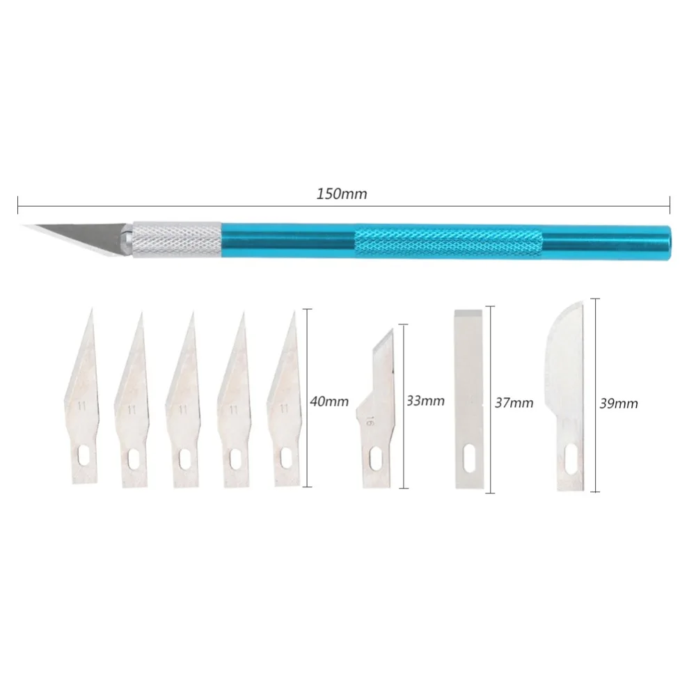 9 Blades Craft Artwork Engraving DIY Cutter Knife Set Model Making Multipurpose Sculpture Scalpel Carving Knife Repair Tool
9 Blades Craft Artwork Engraving DIY Cutter Knife Set Model Making Multipurpose Sculpture Scalpel Carving Knife Repair Tool