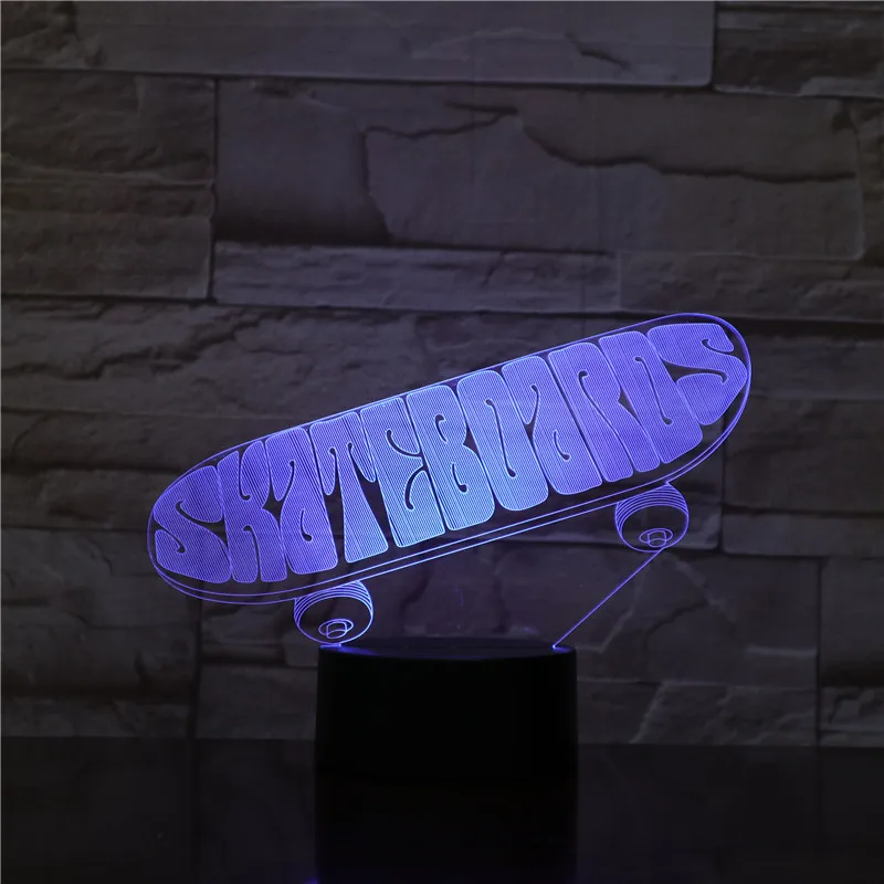 3D LED Skateboard Boy Table Lamp Bedside Decor Sleep Building Night Light 7 Colors Changing Extreme Sports Lighting Kids Gifts
3D LED Skateboard Boy Table Lamp Bedside Decor Sleep Building Night Light 7 Colors Changing Extreme Sports Lighting Kids Gifts