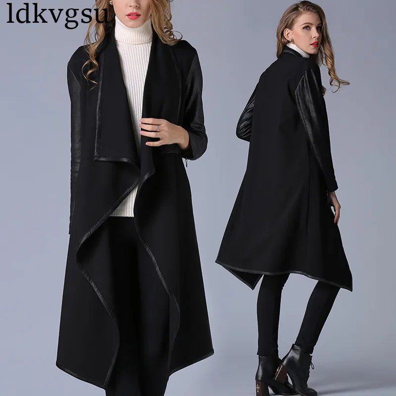 European Fashion Windbreaker 2020 Women Korean Black Loose Thin Irregular Spring Autumn Long Trench Coats V277
European Fashion Windbreaker 2020 Women Korean Black Loose Thin Irregular Spring Autumn Long Trench Coats V277