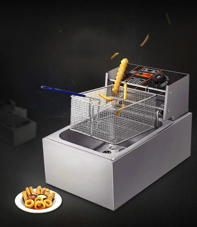 Electric Deep Fryers blast furnace single cylinder frying pan commercial electric fryer Fried chicken rib NEW
Electric Deep Fryers blast furnace single cylinder frying pan commercial electric fryer Fried chicken rib NEW