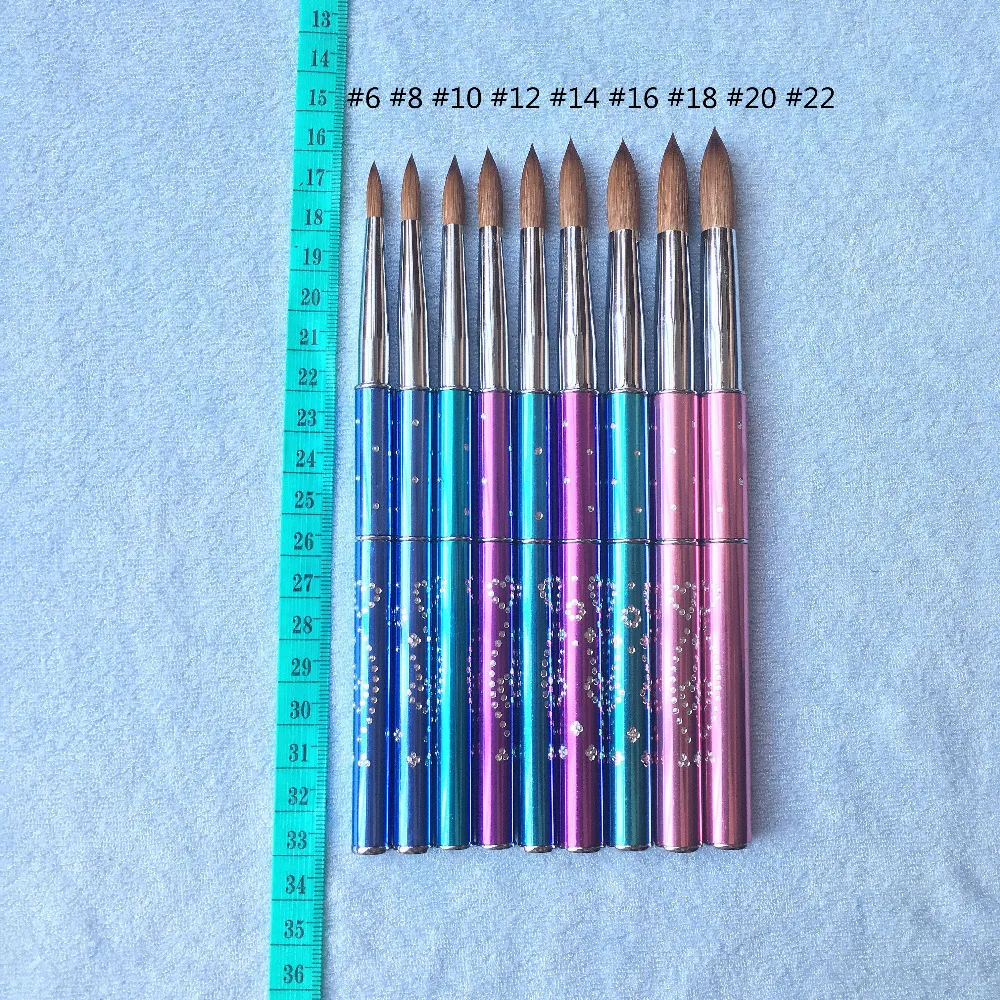 Round Sharp Metal Handle Nail Art Dotting Tools Sable 8#20 Pure Kolinsky Professional Diamond Painting Gel Acrylic Brush 10pcs
Round Sharp Metal Handle Nail Art Dotting Tools Sable 8#20 Pure Kolinsky Professional Diamond Painting Gel Acrylic Brush 10pcs