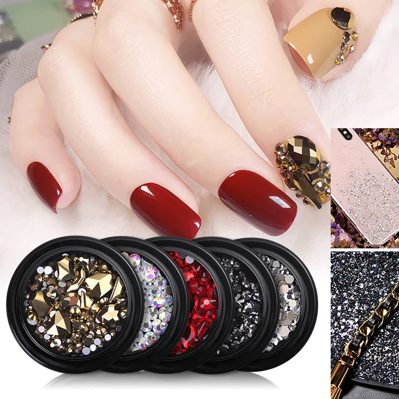 1 Box Multi Size Super Shiny Nail Art Rhinestones Glass Gems Stones Beads for Nails Decoration Crafts Eye Makeup Clothes Shoes
1 Box Multi Size Super Shiny Nail Art Rhinestones Glass Gems Stones Beads for Nails Decoration Crafts Eye Makeup Clothes Shoes