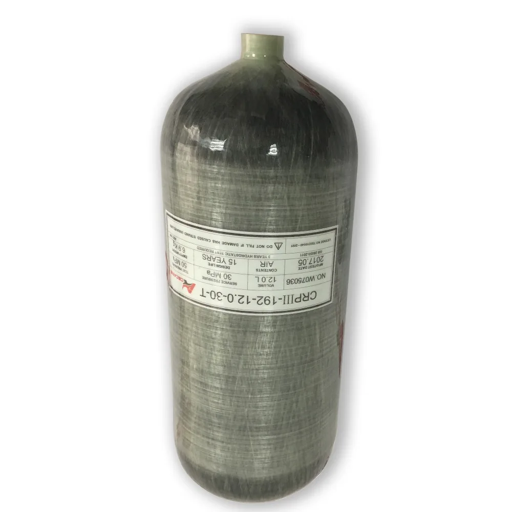 AC3120 12L Compressed Air Rifle Carbon Fiber Tank 300Bar 30Mpa 4500psi Carbon Air Tank For Small Paintball Tank Refilling-R
AC3120 12L Compressed Air Rifle Carbon Fiber Tank 300Bar 30Mpa 4500psi Carbon Air Tank For Small Paintball Tank Refilling-R