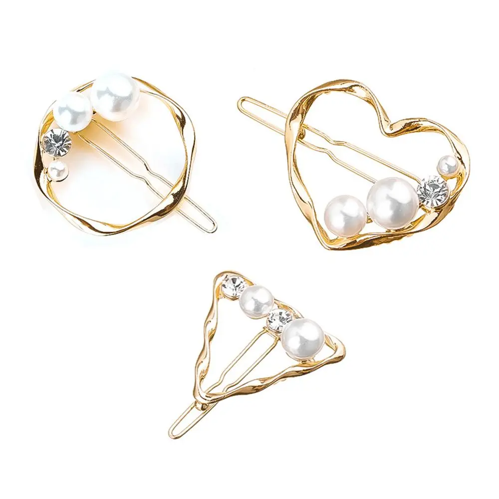 New Fashion Women Hair Accessories Geometric Round Triangle Heart Hair Clips Rhinestone Pearl Hairpins Barrettes For Girls
New Fashion Women Hair Accessories Geometric Round Triangle Heart Hair Clips Rhinestone Pearl Hairpins Barrettes For Girls
